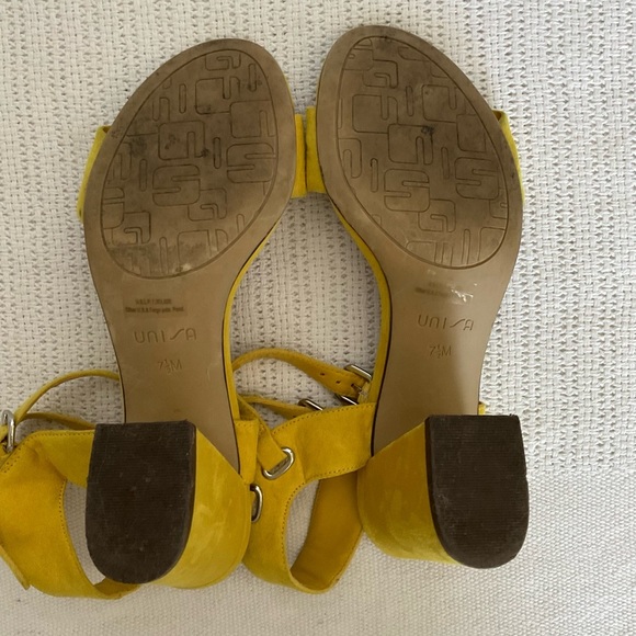 Unisa Yellow Sandals with Ankle Strap and Open-Toe Design - Picture 6 of 9